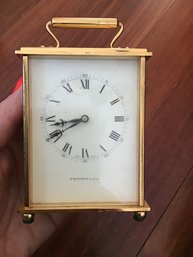 Tiffany & Co Petite Brass Carriage Clock