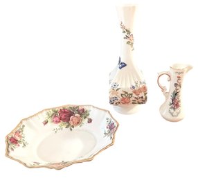 Trio Of Ansley And Royal Albert China Pieces