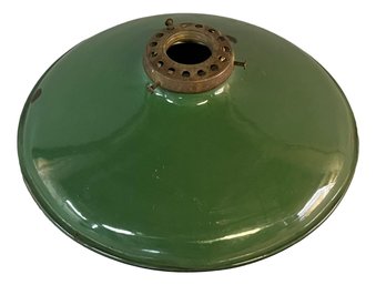 Small Antique Green Enameled Shade