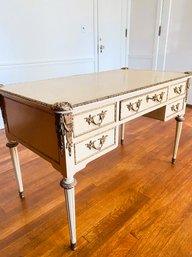 Lovely French Style Partners Desk With Ormolu Detail