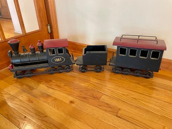 Large Three Section Decorative Wood Train