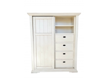 Linden Street White Planked Wardrobe Cabinet