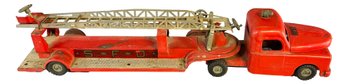 Antique 1950's Structo S.F.D. Ladder Firetruck Pressed Steel Toy
