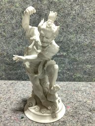 Fitz And Floyd Chinese Demon In White Porcelain 1970s