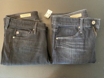 Adriano Goldschmied Lot Of Two Contour 360 Jeans, Sizes 26R And 27R, NWT $198 Retail Each