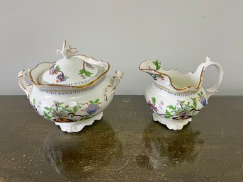 Victorian Porcelaine Sugar & Creamer