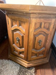 Octagon Corner Cabinet End Table