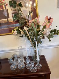 Glass Vase's, Candle Holders & More