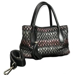 Suarez Italian Nappa Leather, Black/multi Handbag