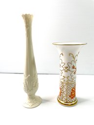 Lenox Bud Vase And Caverswall English Porcelain Vase