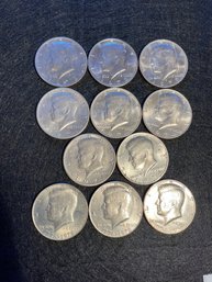 (11) Silver JFK Half Dollars - Three Bicentennial