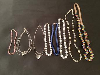 Lot 8 Beaded Necklaces Jewelry