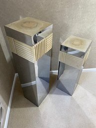 Art Deco Mirrored Pedestals