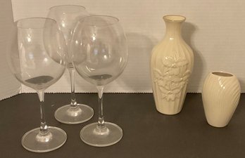 Lenox Vases & Lenox Crystal Glasses