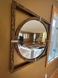 Brown And White Wall Mirror