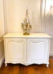 20th C Decorative Creme Cabinet  1 Of 2