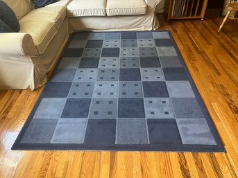 Ikea Blue Shades Squares Area RugCarpet