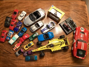 Large Lot  Of 25 Collectible And Toy Cars Race Cars Motorcycles 1967 Hot Wheels