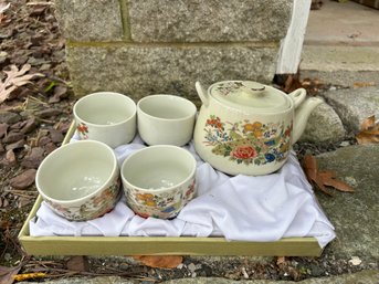 Vintage Japanese Set Of 5 Tea Cups