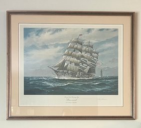 Danish Sail Training Ship - Danmark - By Charles Lundgren Pencil Signed & Numbered