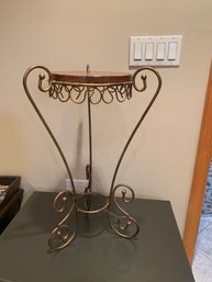 Iron & Wood Side Table
