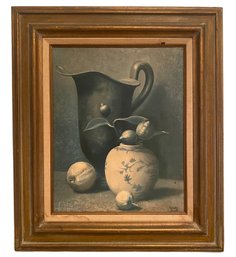 A Rare Vintage Oil On Canvas, Still Life By Claude Buck (American, 1890-1974)