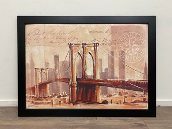 Brooklyn Bridge Skyline Art Print