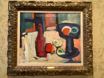 Original Painting By Jack Nagler 'wine Bottles' Signed Framed 32x28'