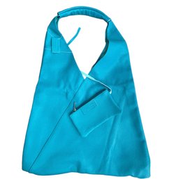 Jijou Capri Turquoise Leather Shoulder Bag - Italy NWT