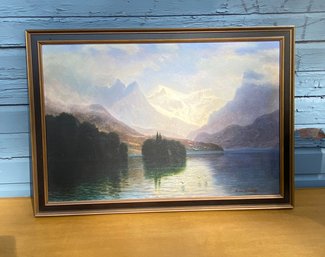 Albert Bierstadt Faux Painting Print