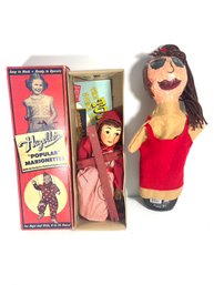 VINTAGE HAZELLES Red Riding Hood  MARIONETTE DOLL NICE CONDITION In ORIGINAL BOX