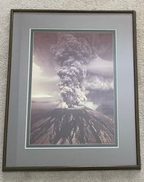 Framed Photo Of Mount St Helens Volcano Eruption