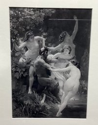 Early 20th Century Print After William Adolphe Bouguereaus Painting Nymphs And Satyr