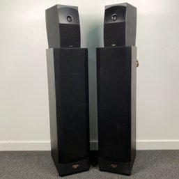 Pair Of Klipsch Floor Speakers And Pair Of Smaller Energy Speakers