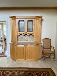 A Custom Wood- Mode Bar Cabinet Or Butlers Pantry