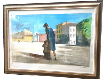 Luciano Guarnieri  Lithograph 29/65  - Large - 47''x 63'' Inches . Framed