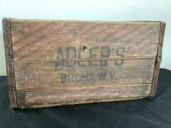 Adler's Bronx NY Vintage Wooden Crate #2