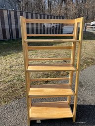 Folding Blonde Wood Shelf