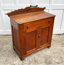 Antique Primitive Wooden Cabinet Or Cupboard