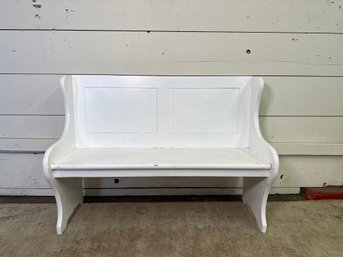White Painted Pew, 1 Of 2