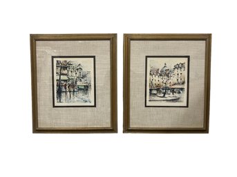 Pair Of Cityscape Prints