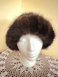 Mink Beanie Style Hat With Outer Brim, MACY's