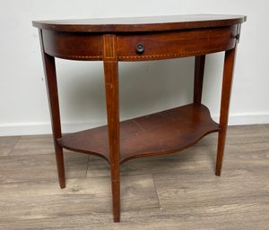 Mersman Federal Style Inlaid Demilune Console Table