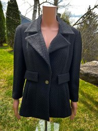 Chanel Black Wool Jacket Size 44