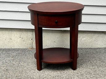 Pottery Barn Oval Single Drawer End Table