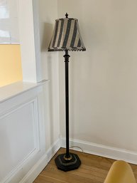 Floor Lamp With Striped Beaded Shade