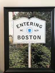 Custom Framed Entering Boston  Picture