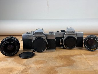 Two Vintage Minolta 35mm Film Cameras