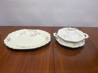 W.S.George Lido & Radisson Platter & Lidded China Bowl