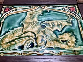 Stunning Roycroft Artisan Dragon Tile Wandering Fire Pottery And Tile Works